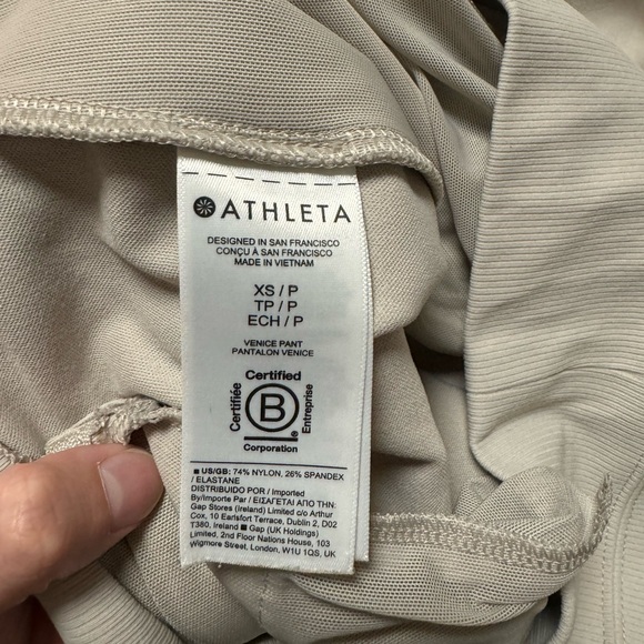Athleta Venice HR Wide Leg Slit Pant XS Cream - Picture 9 of 11